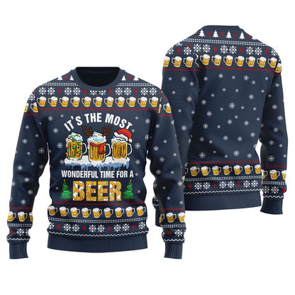 It's The Most Wonderful Time For A Beer Ugly Sweater For Women