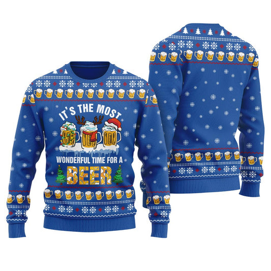 It's The Most Wonderful Time For A Beer Ugly Sweater For Women