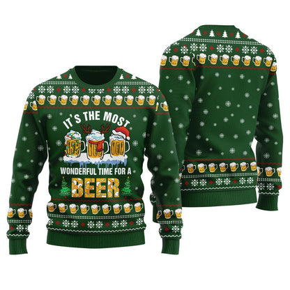 It's The Most Wonderful Time For A Beer Ugly Sweater For Women