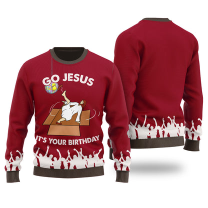 Its Your Birthday Jesus Men's Ugly Christmas Sweater