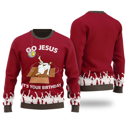 Its Your Birthday Jesus Women's Ugly Christmas Sweater