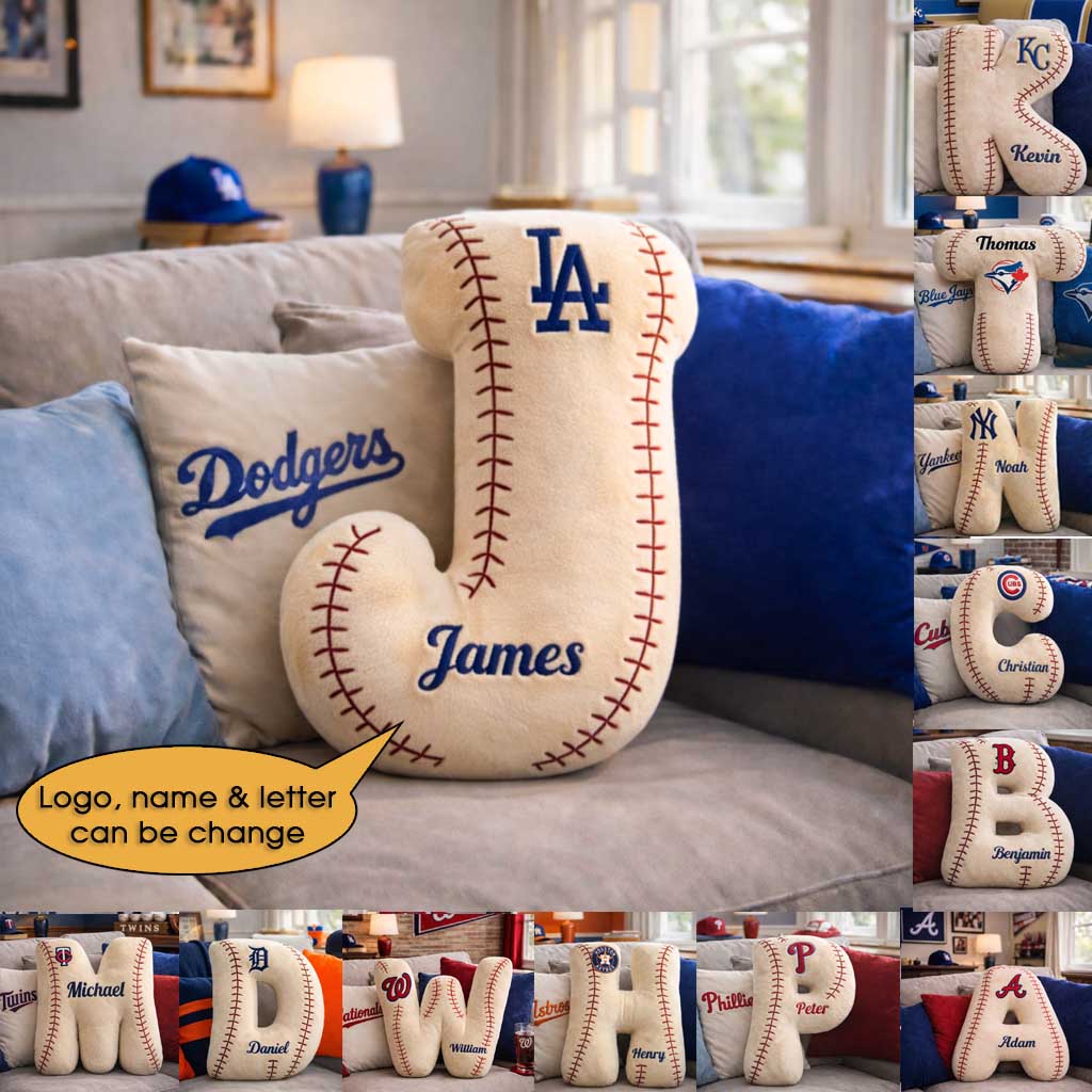 Baseball Pillow Custom Name and Logo All Teams  Irregular-Shaped Pillow Custom