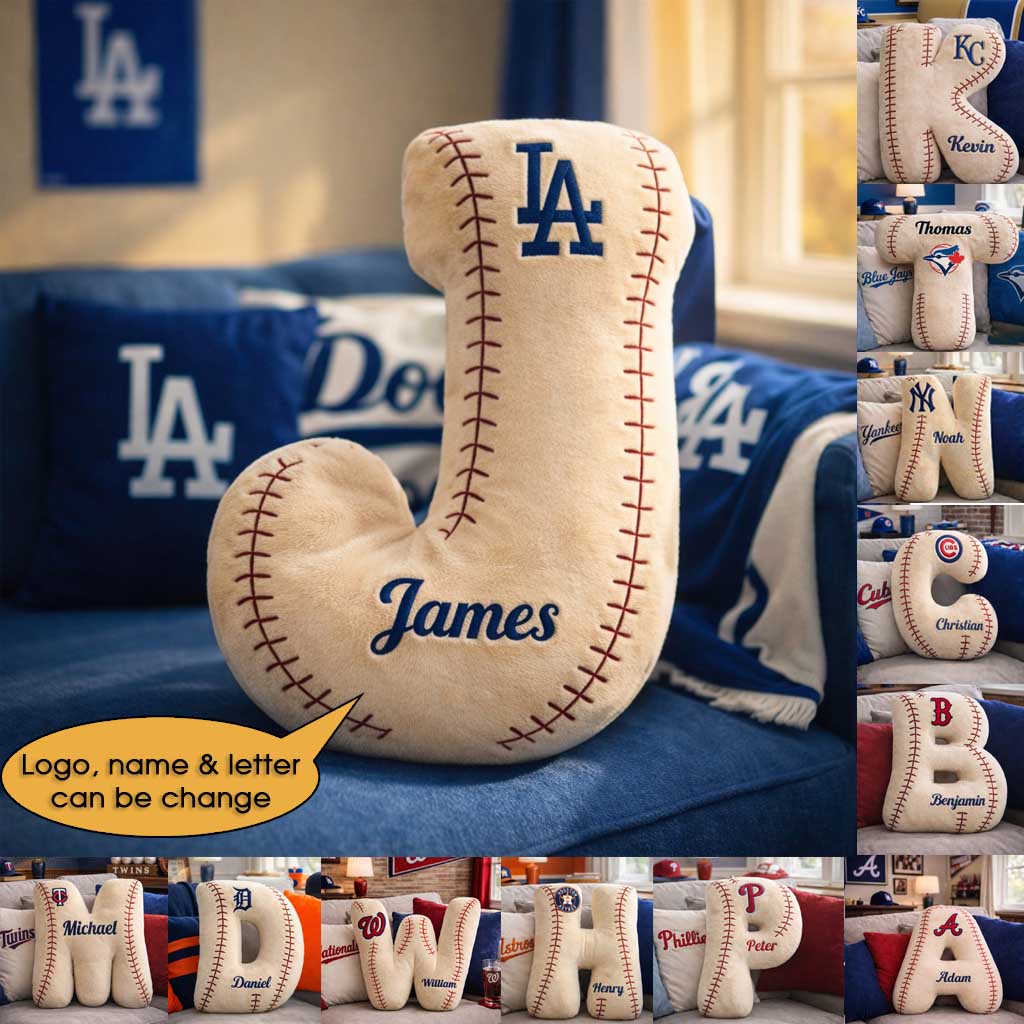 Baseball Pillow Custom Name and Logo All Teams  Irregular-Shaped Pillow Custom