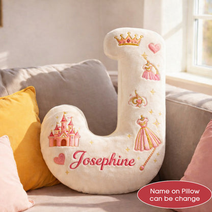 Dino and Princess Pillow Custom Name Gift  For Girls, Boys Irregular-Shaped Pillow Custom