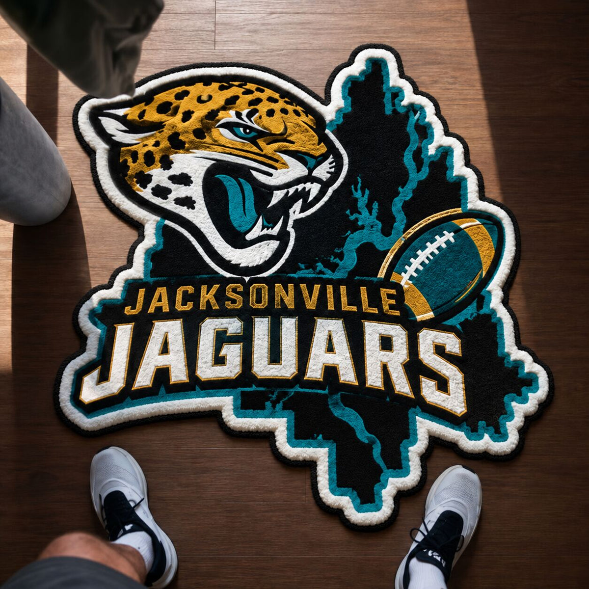 All Football Teams Logo Trophy City Map Football Fan Custom Shape Rug Print Premium Welcome Mat Washable Black Border Personalized Football Custom Shape Rug