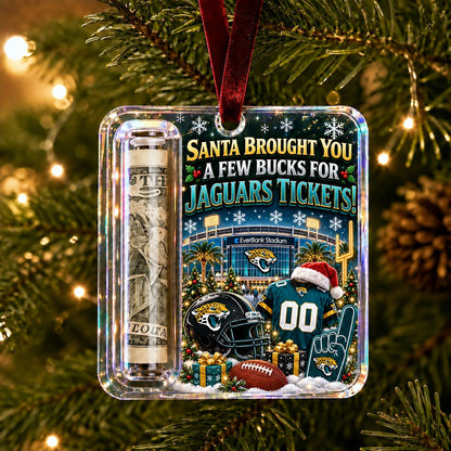 All Football Teams Football Stadium Christmas Money Holder Glass Ornament - 5to9vibe