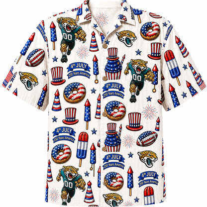 All Football Teams 4th July 250 Years Anniversary America Premium Unisex Hawaiian Shirt For Men and Women