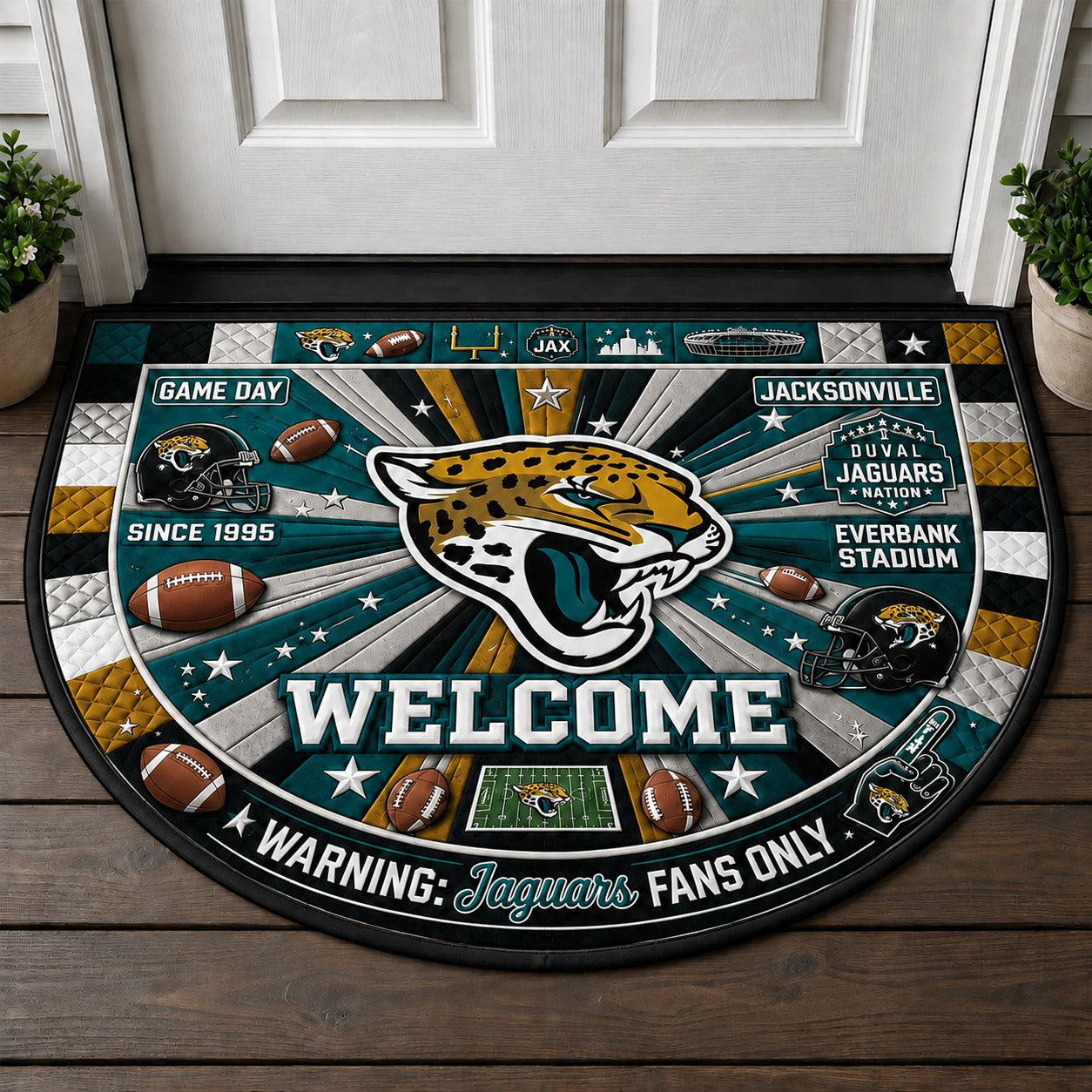 Football All Teams Custom Premium Welcome Mat – Personalized Doormat
