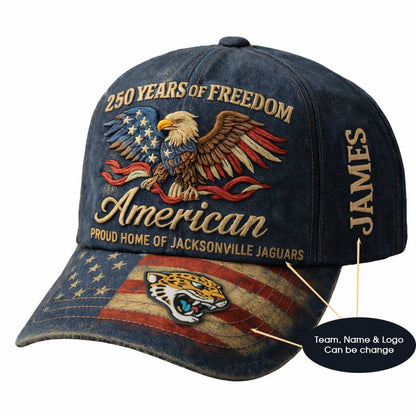 250th Anniversary USA Hat Vintage Eagle 250 Year American Anniversary Patriotic Unisex Baseball Cap
