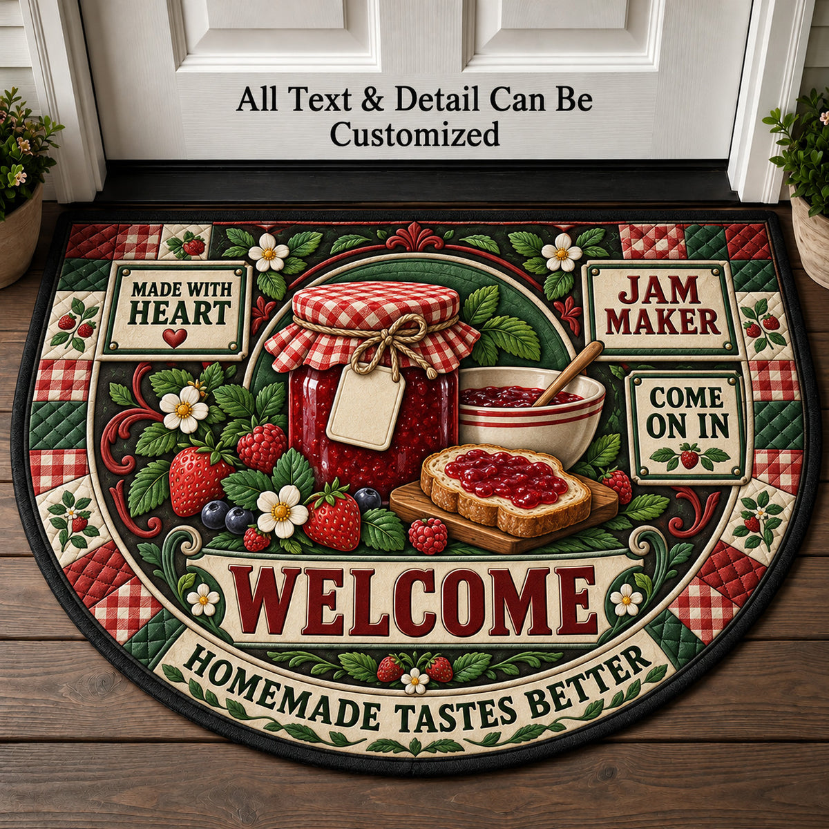 Jam Maker Personalized Half Round Mat | 5To9Vibe