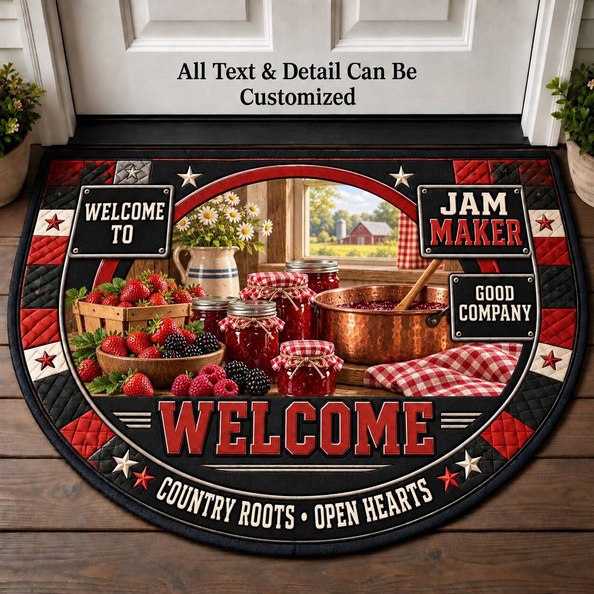 Jam Maker Personalized Half Round Mat | 5To9Vibe