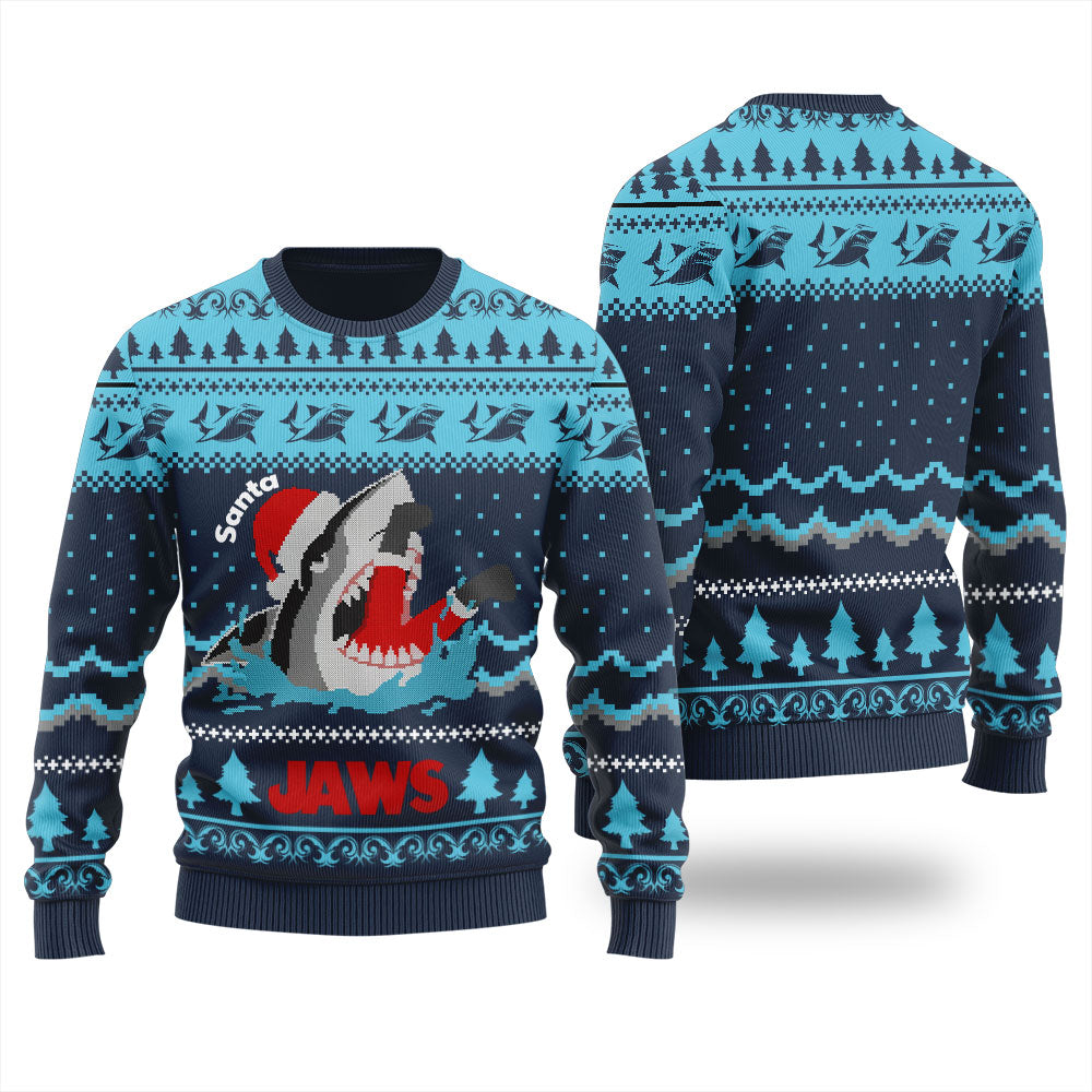 Jaws Film Woolen Men's Ugly Christmas Sweater
