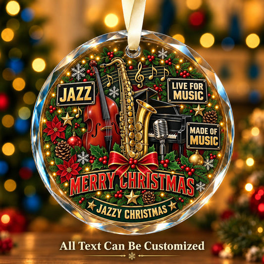 Jazz Personalized Glass Ornament | 5To9Vibe