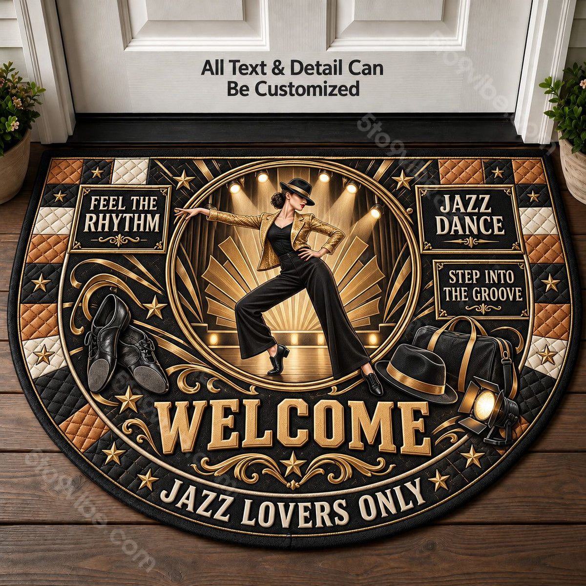 Jazz Dance Personalized Half Round Mat | 5To9Vibe