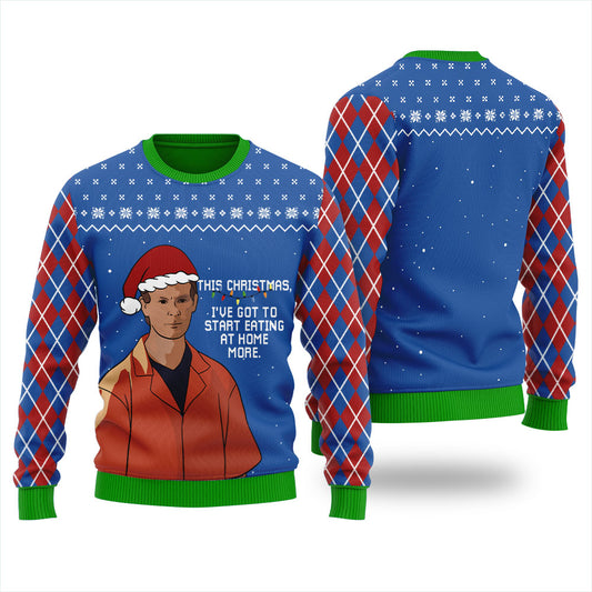 Jeffrey Dahmer Wearing Santa Hat Women's Ugly Christmas Sweater