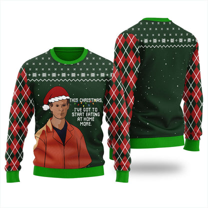 Jeffrey Dahmer Wearing Santa Hat Women's Ugly Christmas Sweater