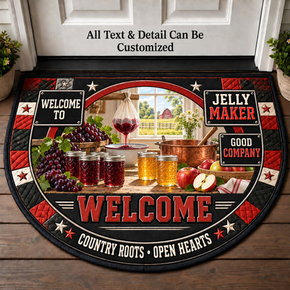 Jelly Maker Personalized Half Round Mat | 5To9Vibe