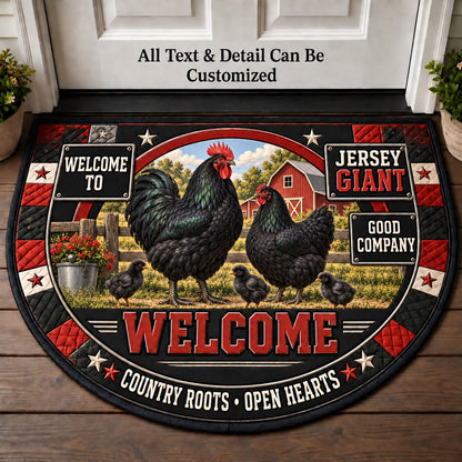 Jersey Giant Personalized Half Round Mat | 5To9Vibe