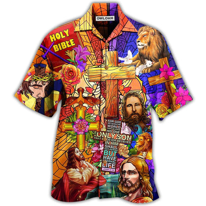 Hawaiian Shirt / Adults / S Jesus Lion And Flowers Cool - Hawaiian Shirt 