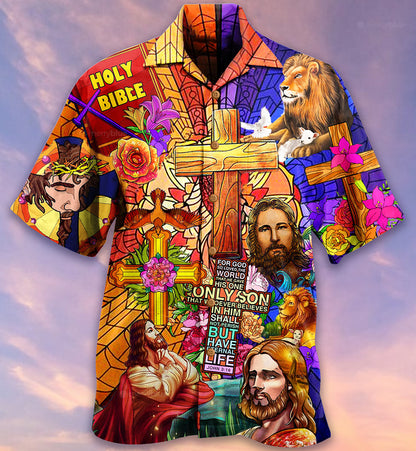 Jesus Lion And Flowers Cool - Hawaiian Shirt 
