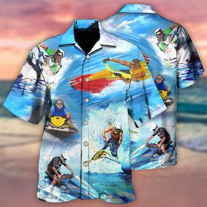 Skiing Jet Ski Cool Style - Hawaiian Shirt 