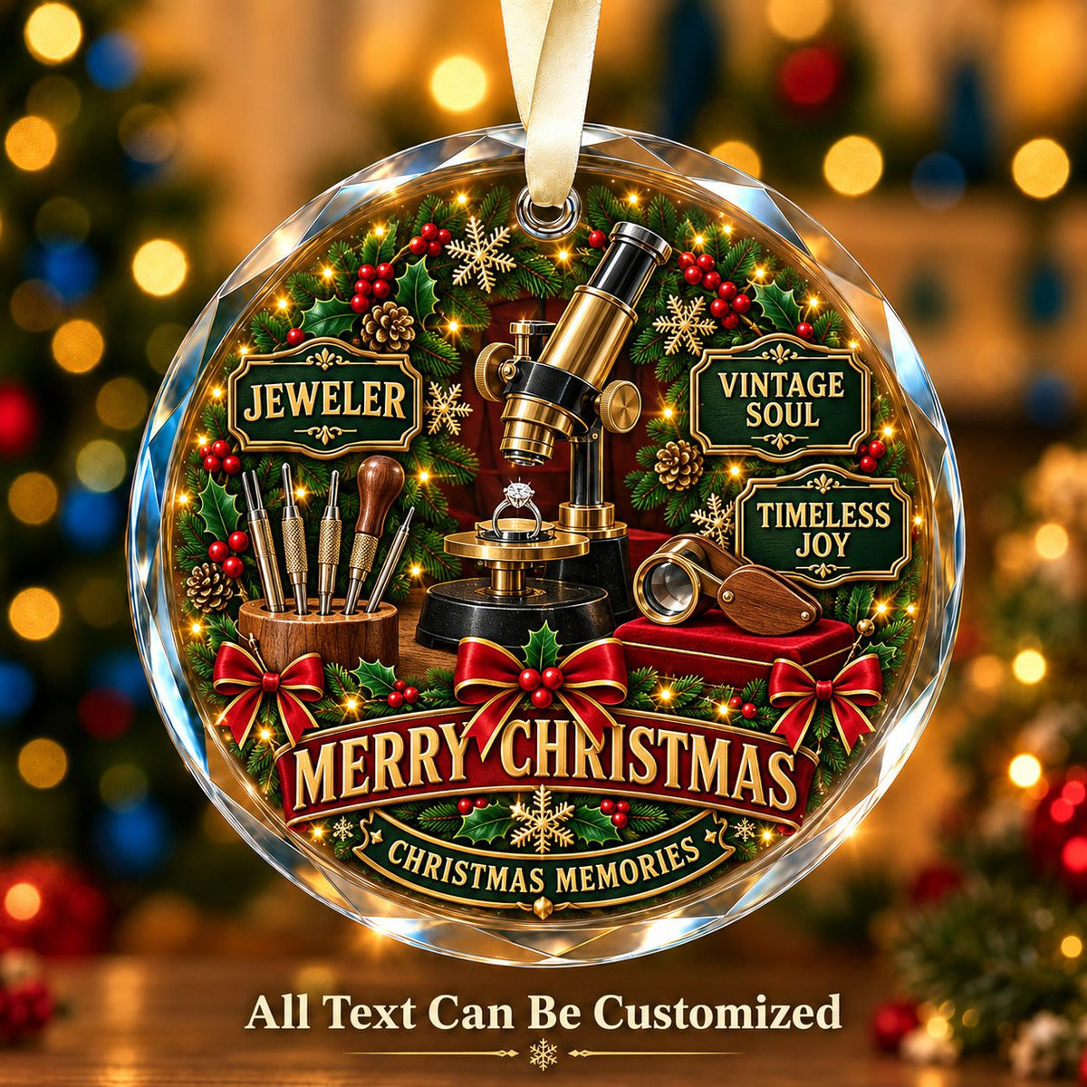 Jeweler Personalized Glass Ornament | 5To9Vibe