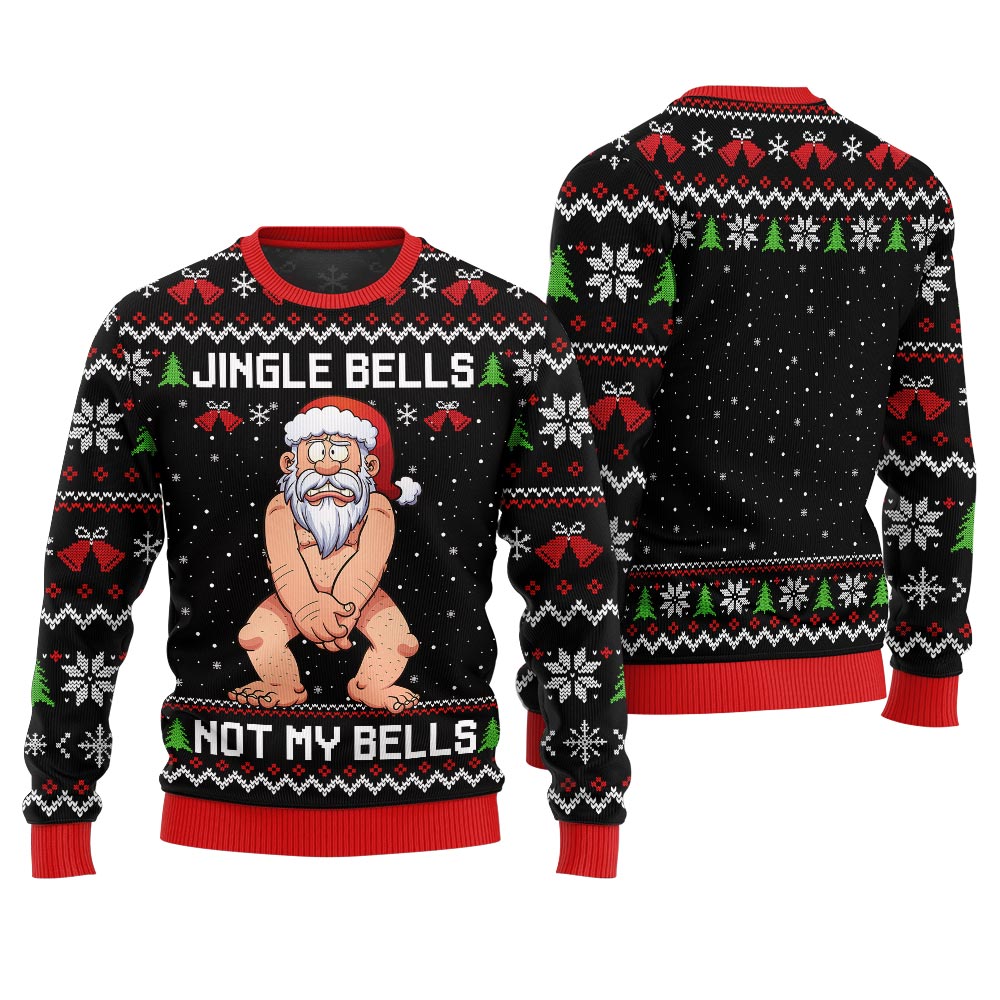 Jingle Bells Santa Naughty Christmas Sweater