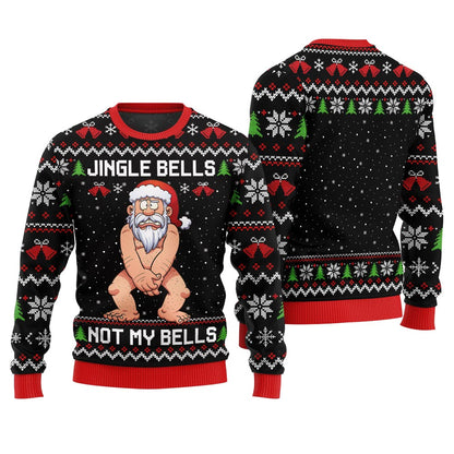 Jingle Bells Santa Naughty Christmas Sweater