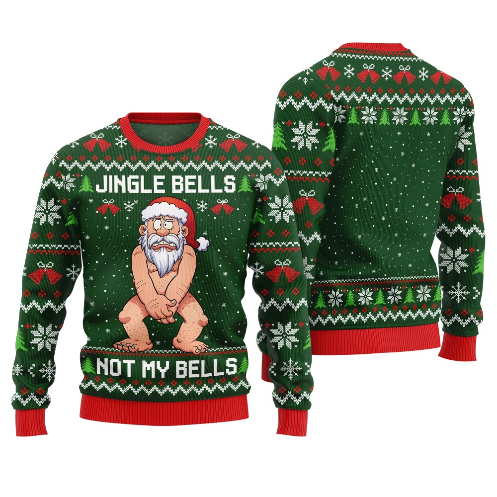 Jingle Bells Santa Naughty Christmas Sweater