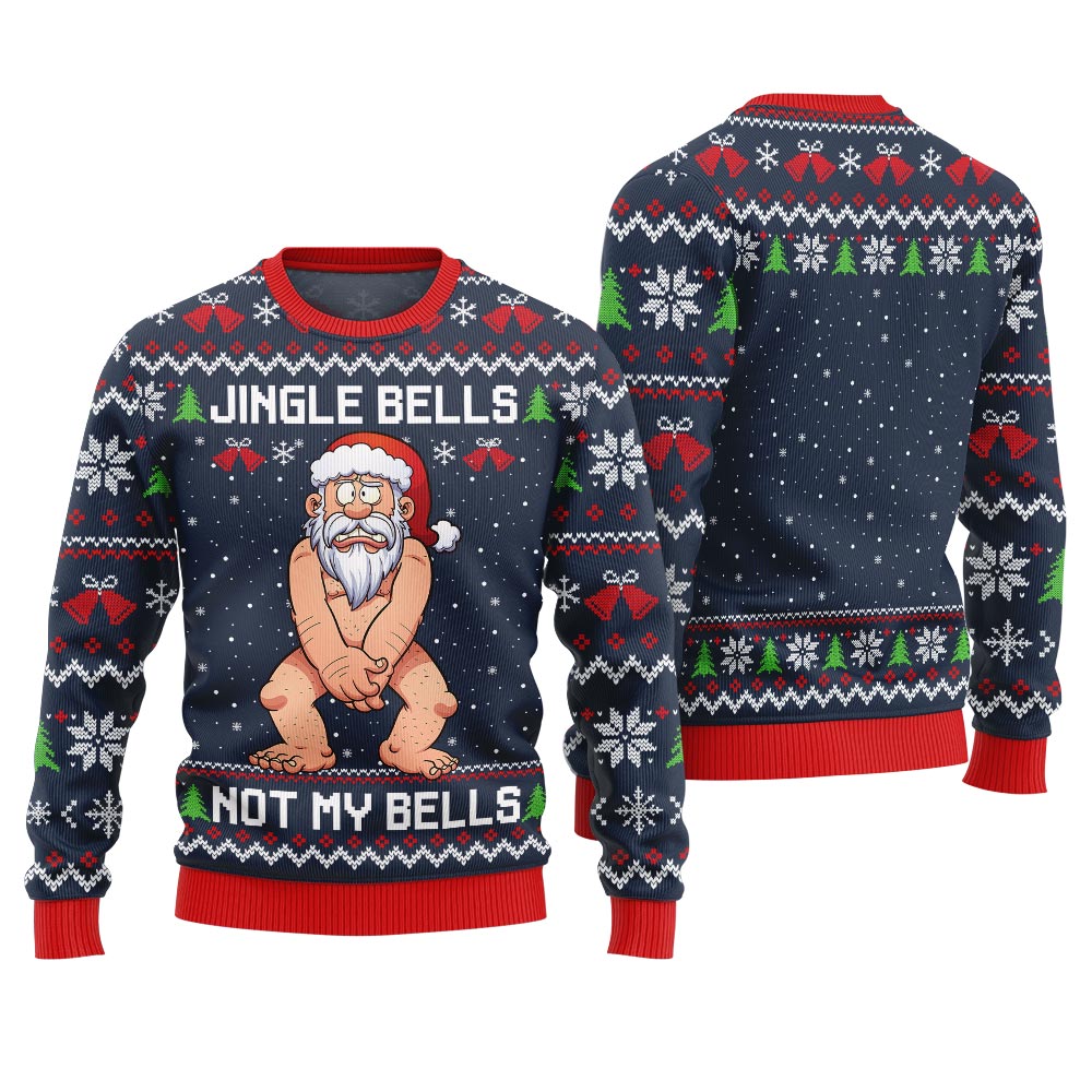 Jingle Bells Santa Naughty Christmas Sweater