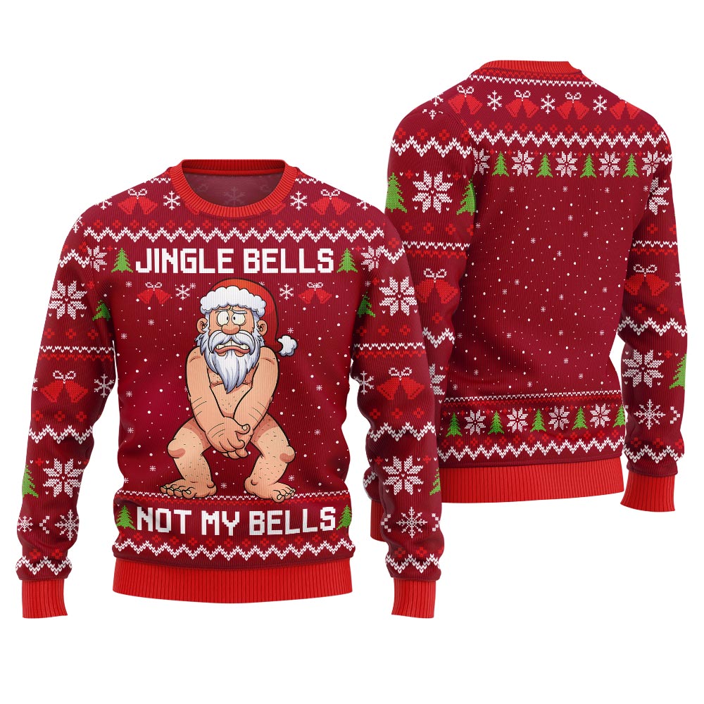 Jingle Bells Santa Naughty Christmas Sweater