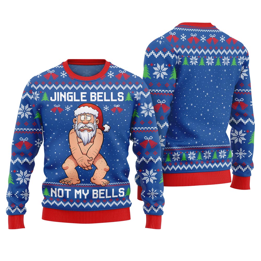Jingle Bells Santa Naughty Christmas Sweater