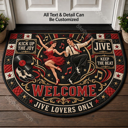 Jive Personalized Half Round Mat | 5To9Vibe