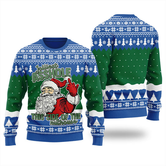 Jolliest Bunch This Side of the Nuthouse Men's Ugly Sweater