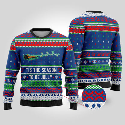 Be Jolly The Nightmare Before Christmas Sweater Royal - Funny Ugly Christmas Sweater