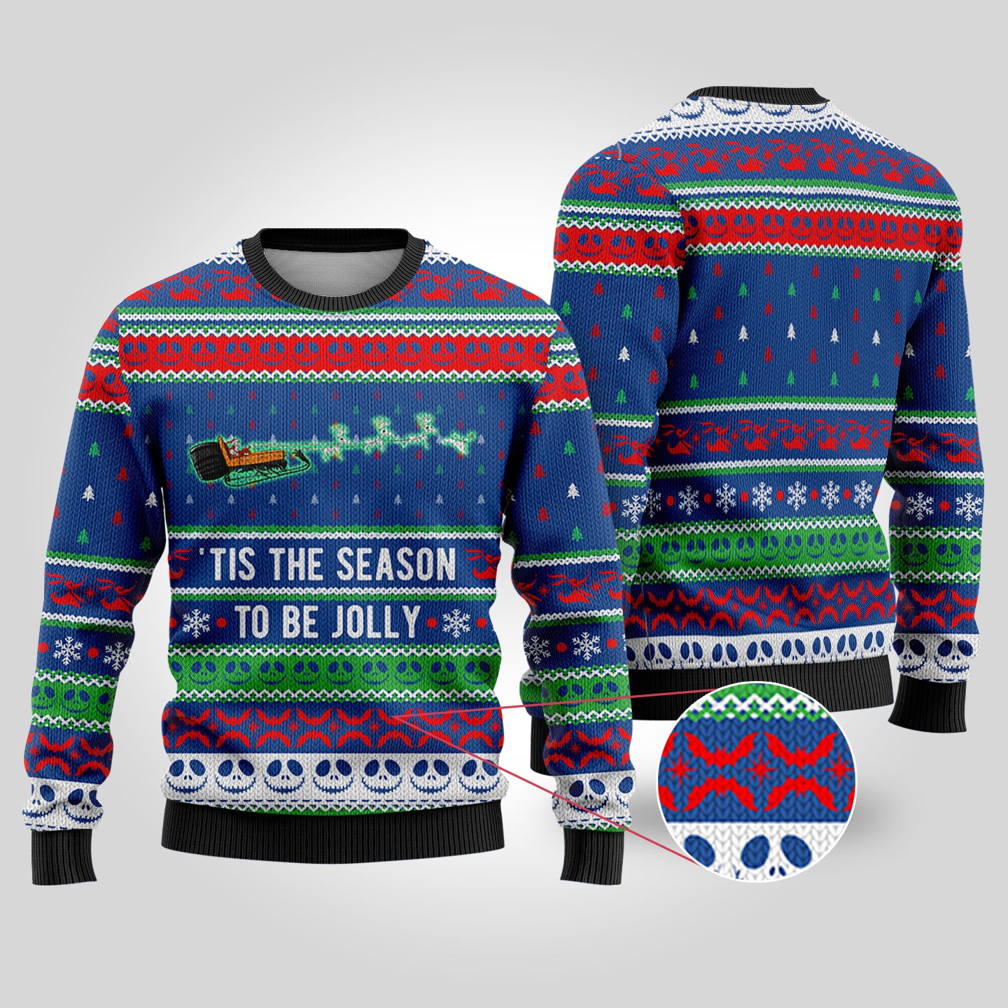 Be Jolly The Nightmare Before Christmas Sweater Royal - Funny Ugly Christmas Sweater