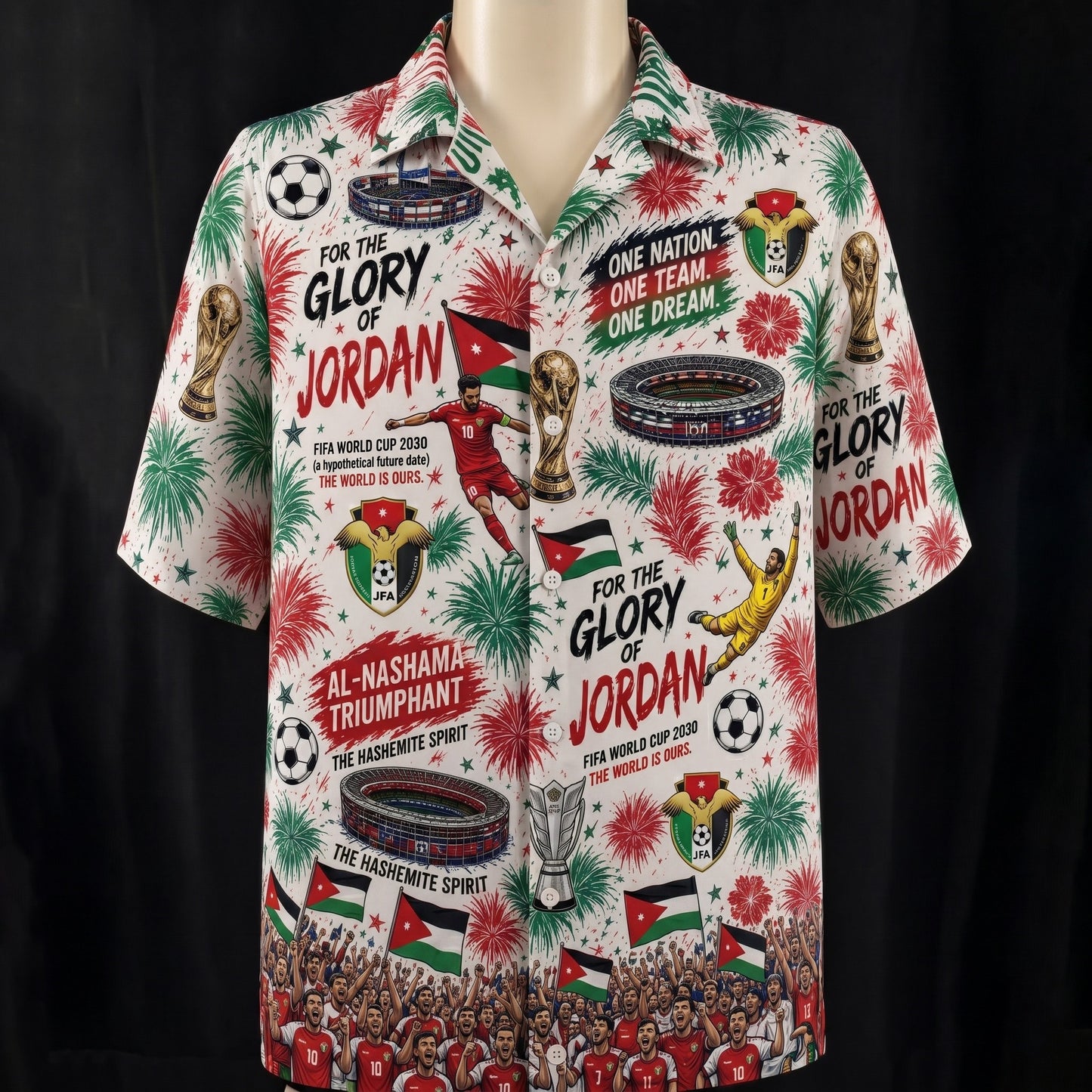 All Teams World Cup Champion Football Soccer Unisex Button-Up Hawaiian Shirt For Men & Women