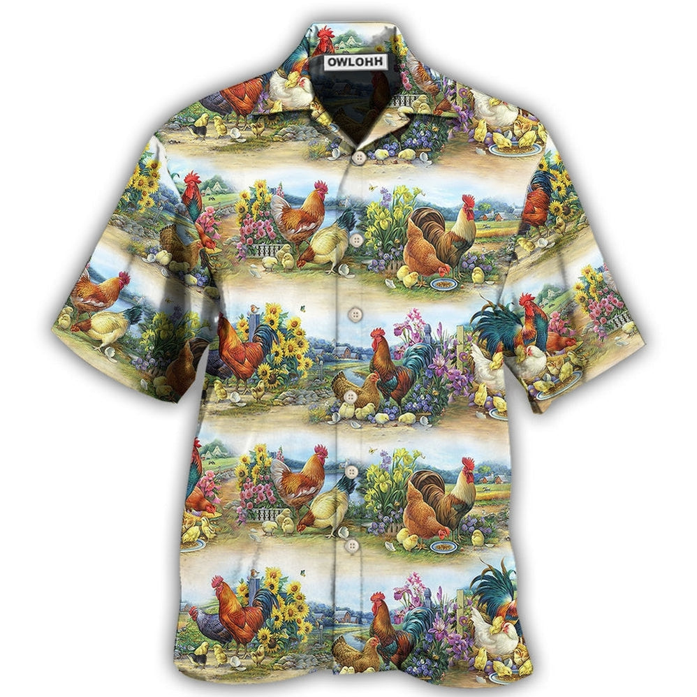 Hawaiian Shirt / Adults / S Chicken Family Countryside - Hawaiian shirt 