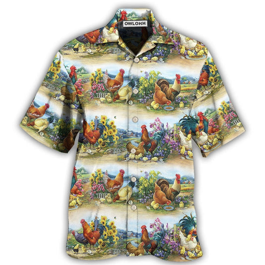 Hawaiian Shirt / Adults / S Chicken Family Countryside - Hawaiian shirt 