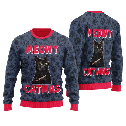 Judging Cat Meme Women's Ugly Christmas Sweater