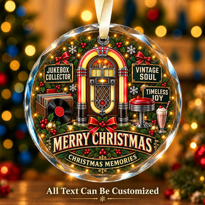 Jukebox Collector Personalized Glass Ornament | 5To9Vibe
