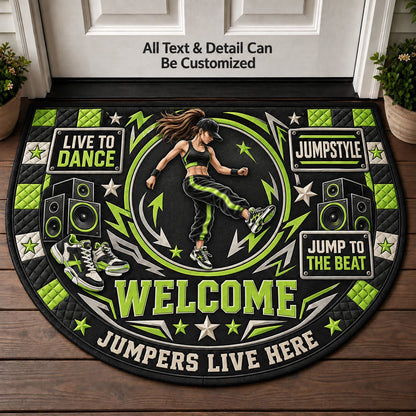 Jumpstyle Personalized Half Round Mat | 5To9Vibe