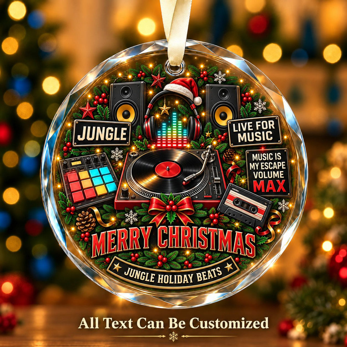 Jungle Personalized Glass Ornament | 5To9Vibe