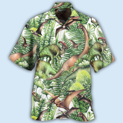 Dinosaur Jurassic Dinosaur Green Style - Hawaiian Shirt 