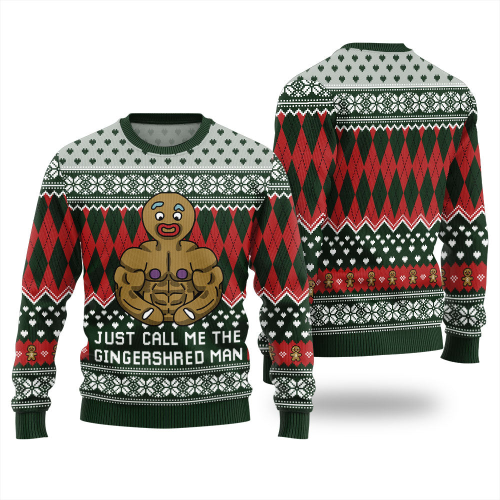 Just Call Me The Gingershred Man Ugly Sweater