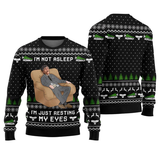 Just Resting My Eyes Ugly Christmas Sweater