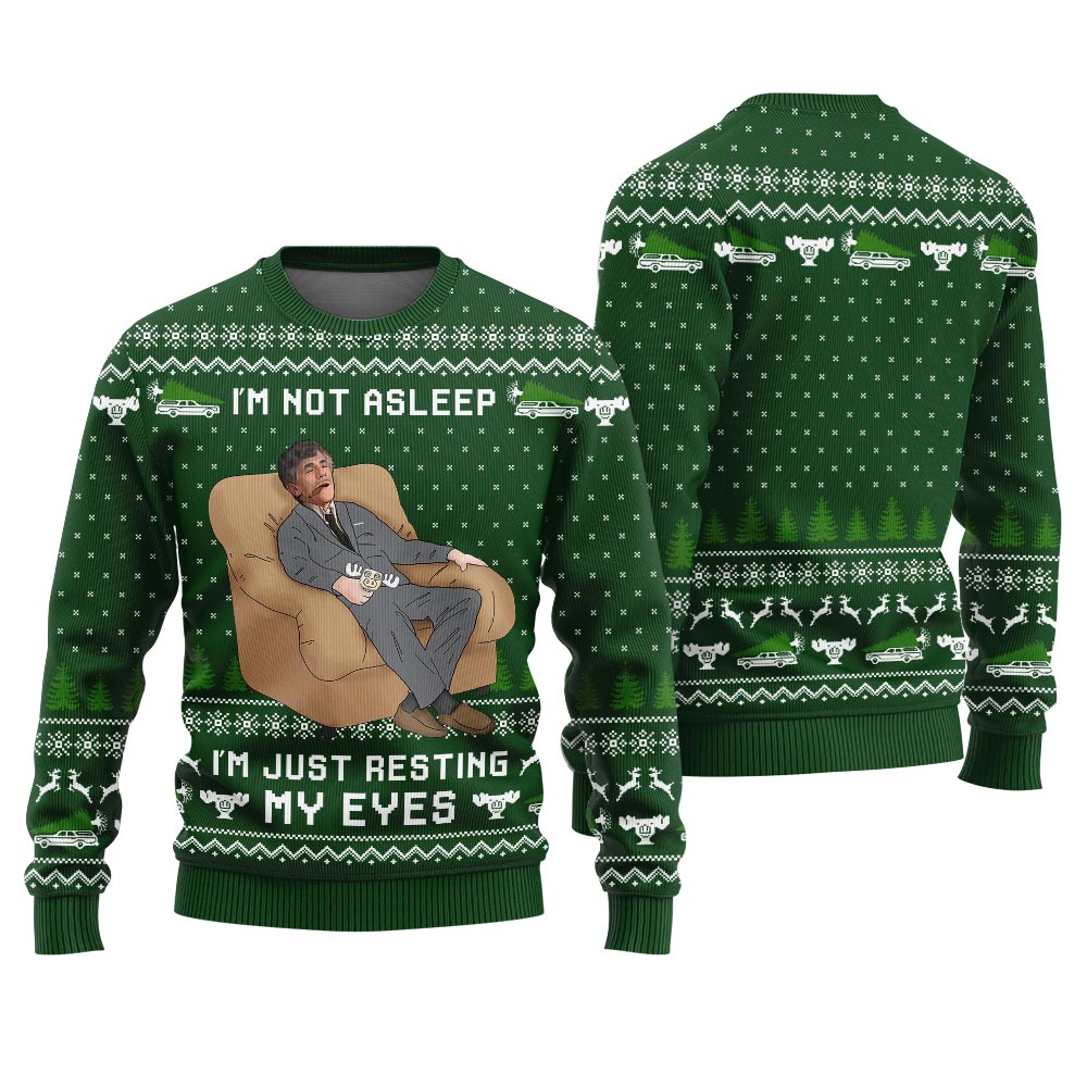 Just Resting My Eyes Ugly Christmas Sweater