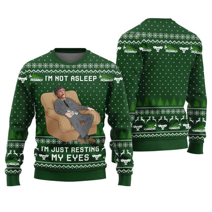 Just Resting My Eyes Ugly Christmas Sweater