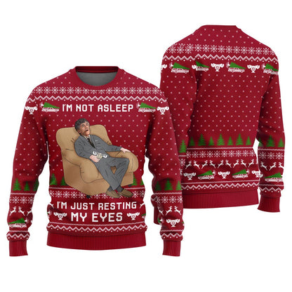 Just Resting My Eyes Ugly Christmas Sweater
