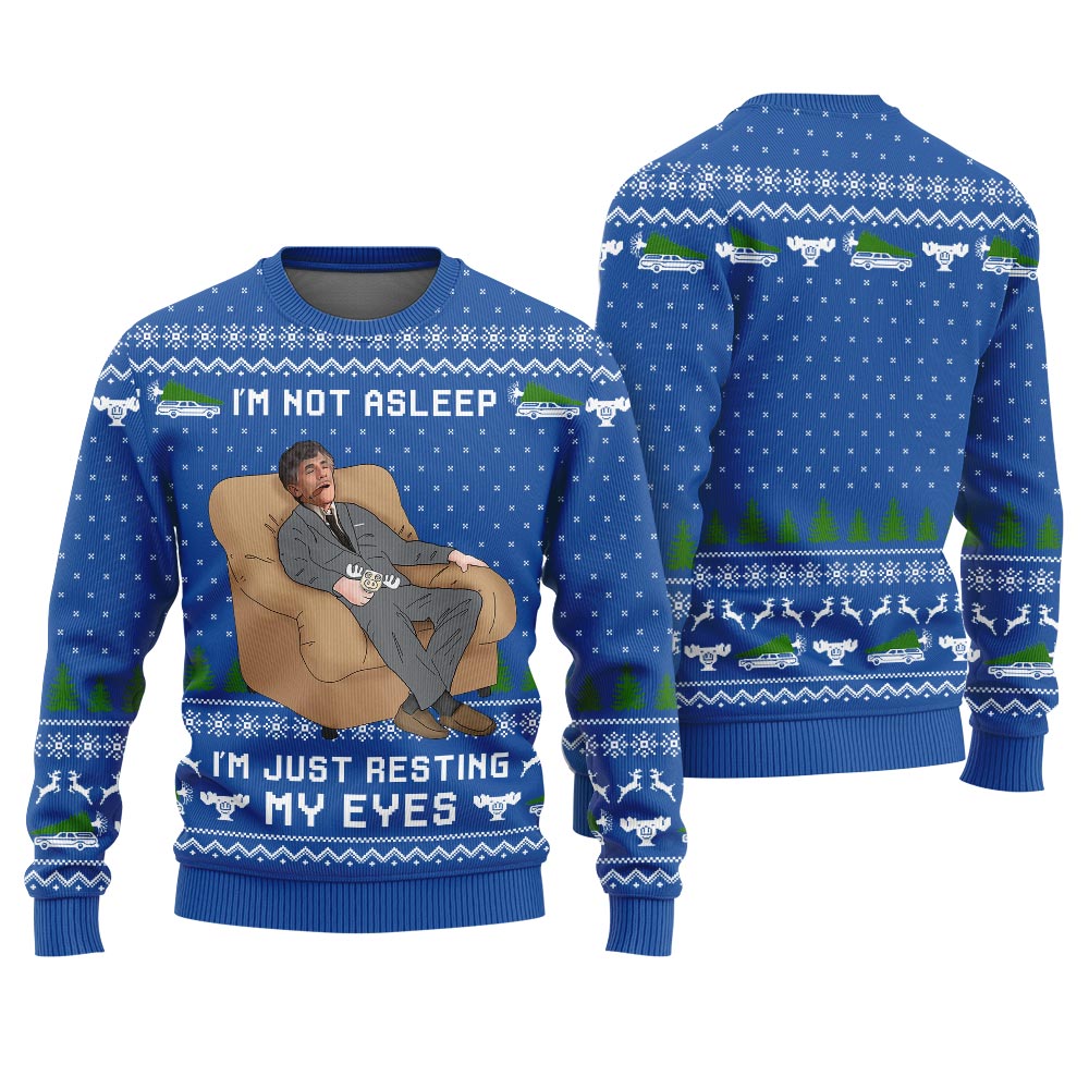 Just Resting My Eyes Ugly Christmas Sweater